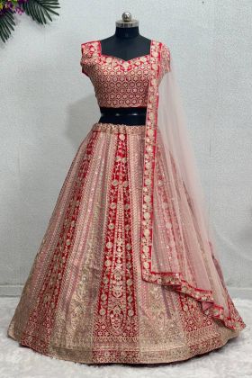 Multi Color Festival Wear Faux Georgette Lehenga Choli