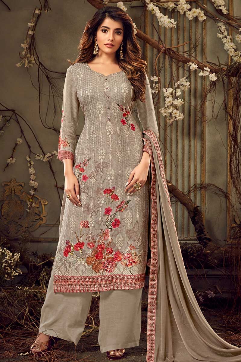 readymade gown georgette crush fabric designer partywear full flair  readymade gown in affordable price mirror work gown collection