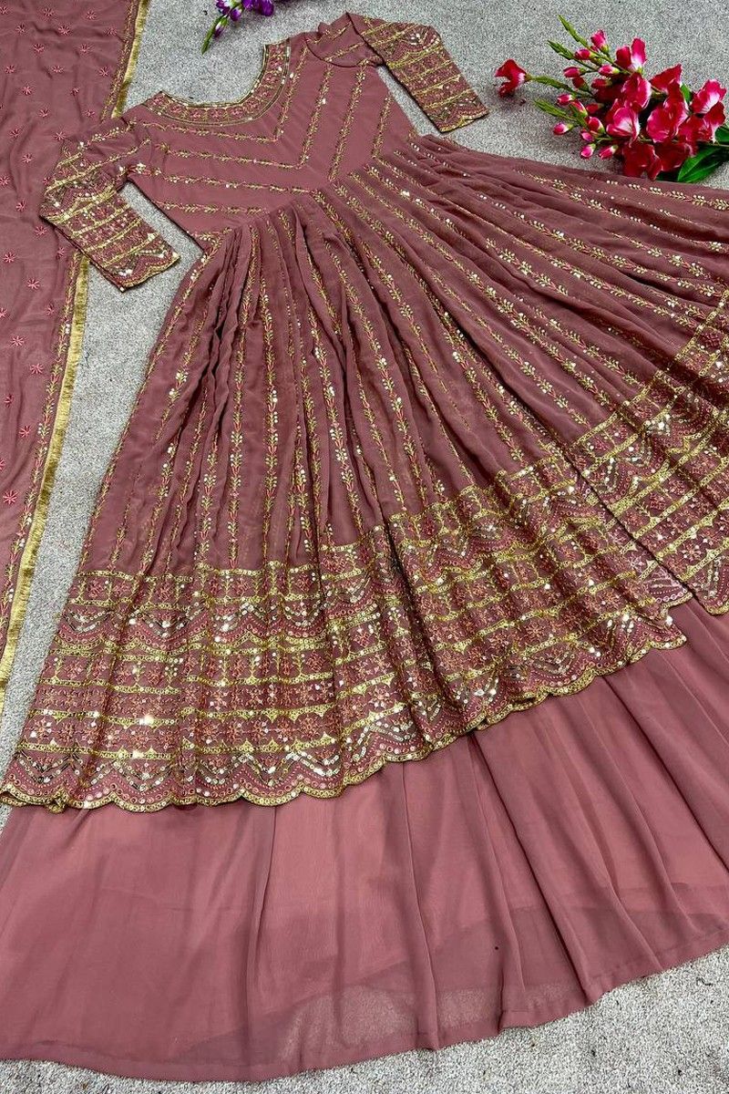 Red Designer Pakistani Bridal Long Trail Frill Lehenga with kurti and  Embellishment -