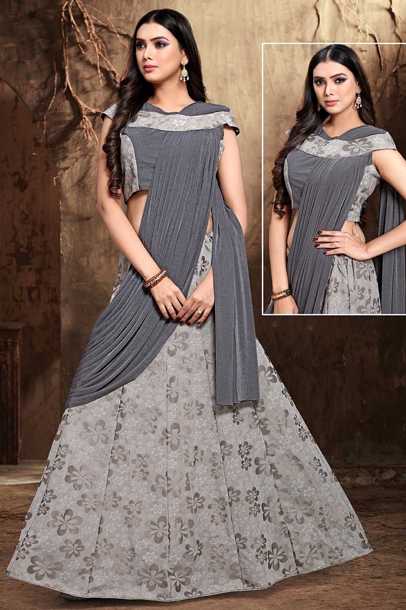Maisha Fashion - Wedding Wear Grey Color Net Embroidered Designer Lehenga  Choli!!! . . Order Online: https://www.maishafashion.com/lehengas/wedding -wear-grey-color-net-embroidered-designer-lehenga-choli-203 . . For any  inquiry Call or WhatsApp on +91 ...