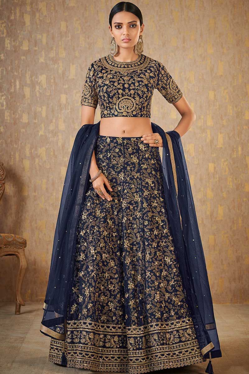 Designers From Whom You Can Score The Midnight Blue Lehenga of Your Dreams!  | WeddingBazaar