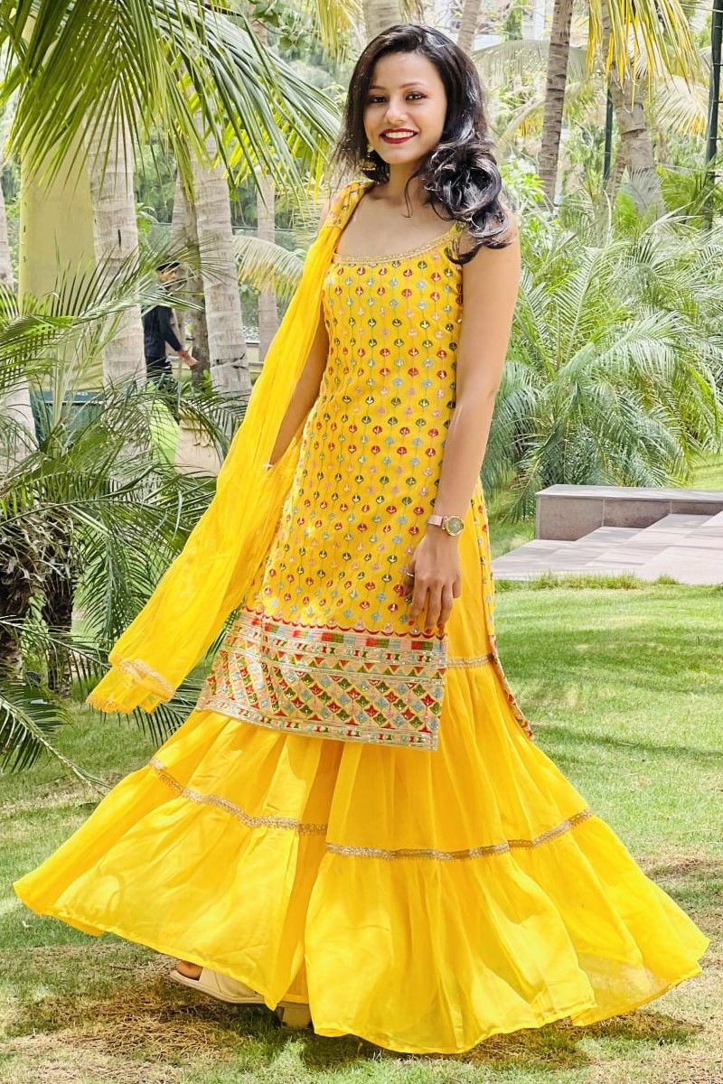 Buy CHAHAK - Yellow dress for haldi function Online at Best Prices in India  - JioMart.