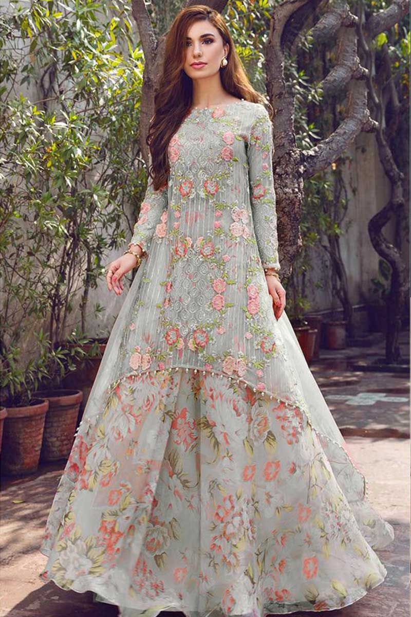 Heavy Embroidered Velvet Party Wear Dress with Jamawar Trouser –  SaifullahStore