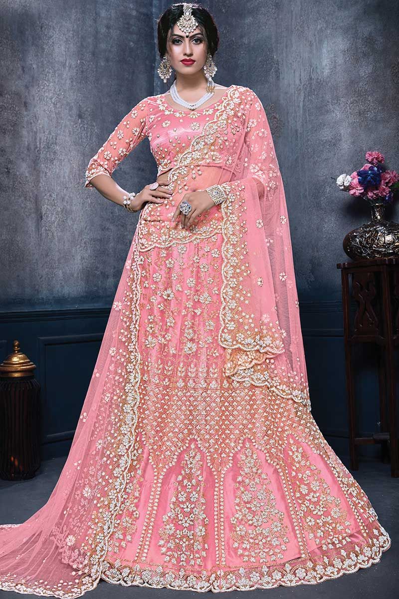 Light Pink Bridal Lehenga - Latest Designer Collection with Prices - Buy  Online