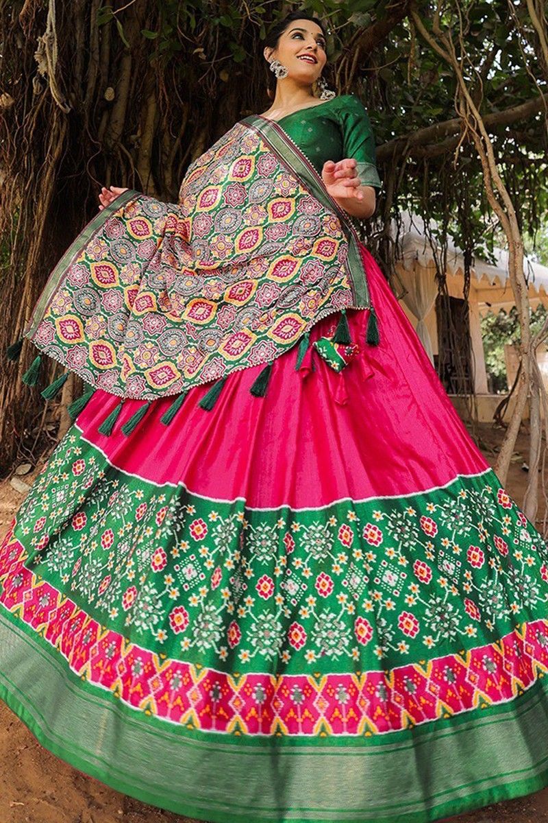 Pochampalli Banarasi Silk Lehenga Choli