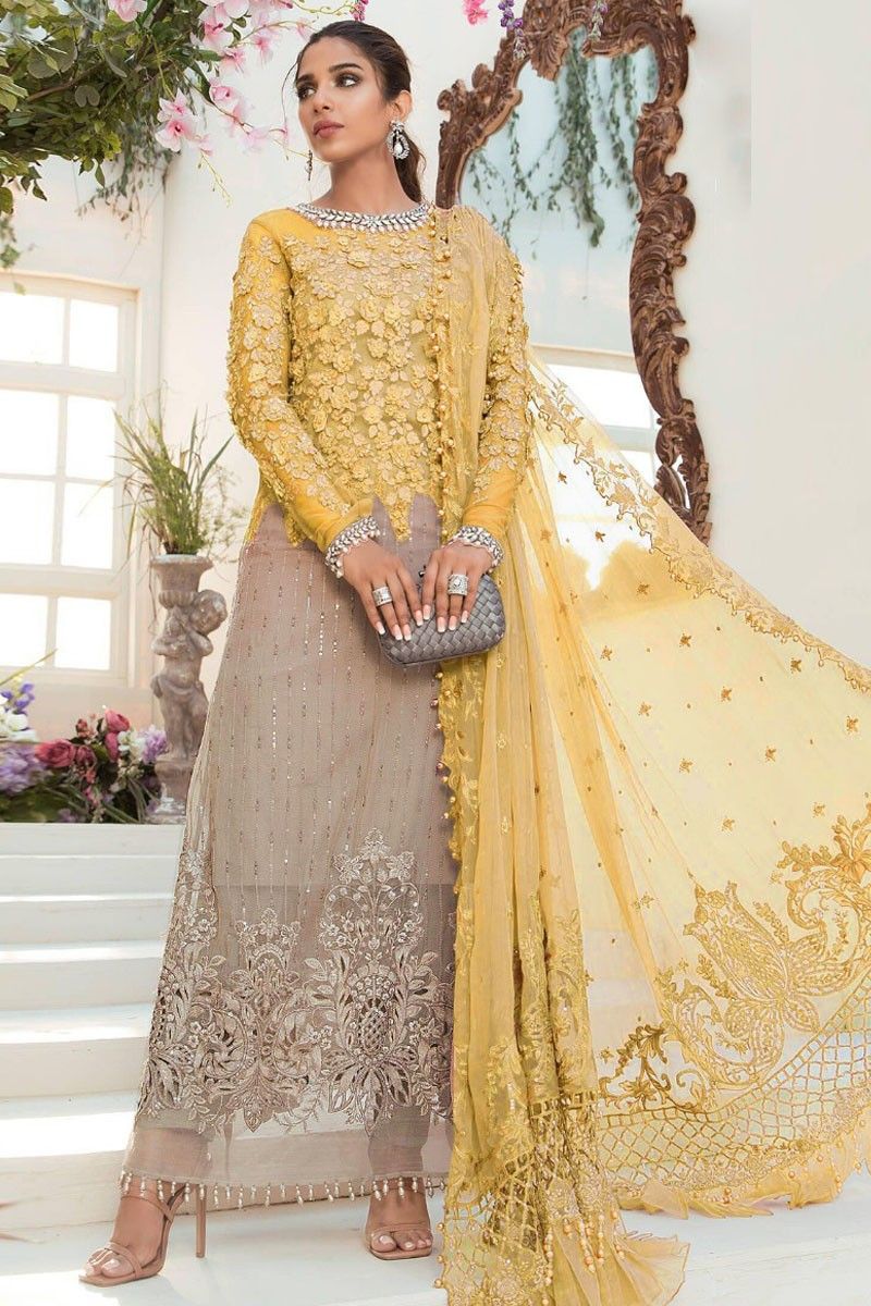 Mustard Colored Heavy Embroidered Diwali Special Salwar Suit – Apparel  Designer